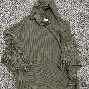 Olive green PinkLily lightweight stretchy hoodie